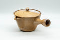 Tezumi — Japanese Kyusu - Houhin-style Hagi-yaki Do-ake Teapot - 320ml — three-quarter view from the opposite side