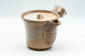 Japanese Kyusu - Tall Hagi-yaki Do-ake Teapot - 425ml - front view of the teapot with the lid on