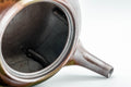 Tezumi — Japanese Kyusu - Ash Glazed Banko-yaki Teapot - 225ml — interior view showing the filter