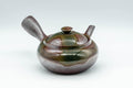 Tezumi — Japanese Kyusu - Ash Glazed Banko-yaki Teapot - 225ml — side view showing the spout