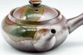 Tezumi — Japanese Kyusu - Ash Glazed Banko-yaki Teapot - 225ml — side profile showing the spout and handle