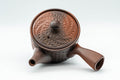 Tezumi — Japanese Kyusu - Basket-patterned Tokoname-yaki Teapot - 275ml — top-down view of the lid