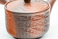 Tezumi — Japanese Kyusu - Basket-patterned Tokoname-yaki Teapot - 275ml — closeup of the decoration