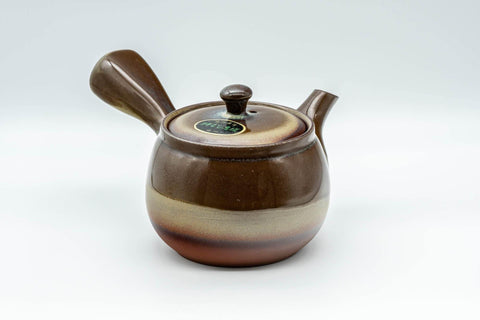 Japanese Kyusu - Brown and Blue Drip-Glazed Teapot - 400ml - Tezumi