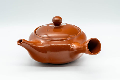 Japanese Kyusu - Engraved Plum Blossoms Tokoname-yaki Teapot - 350ml - Tezumi