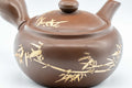 Tezumi — Japanese Kyusu - Brown and Gold Bamboo Teapot with Rubber Grip - 350ml — closeup of the decoration