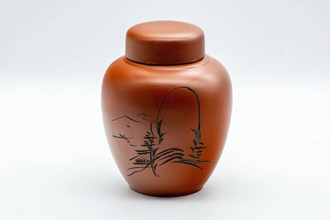 Japanese Chatsubo - 茶壺 Mountainous Tokoname-yaki Tea Jar - 450ml - Tezumi