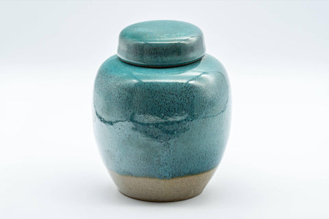 Japanese Chatsubo - Turquoise Agano-yaki Tea Jar - 400ml - Tezumi