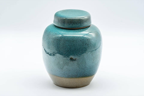 Japanese Chatsubo - Turquoise Agano-yaki Tea Jar - 400ml - Tezumi