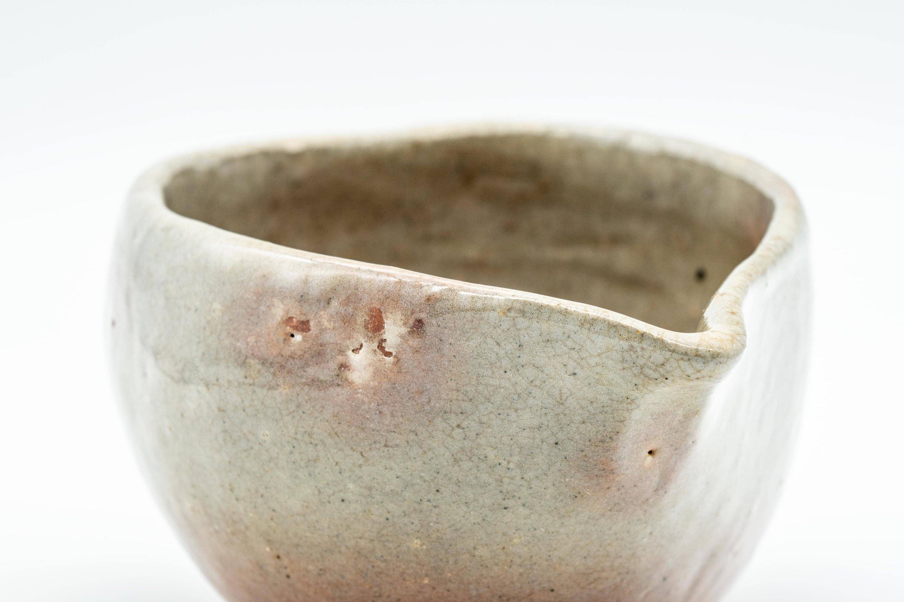 Japanese Katakuchi - Peach Spotted Grey Glazed Water Cooler - 130ml - Tezumi
