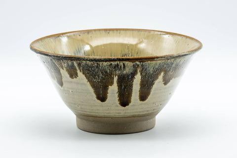 Japanese Matcha Bowl - 竜 陶 Asagao-gata Tenmoku Nagashi Glazed Chawan - 450ml
