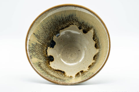 Japanese Matcha Bowl - 竜 陶 Asagao-gata Tenmoku Nagashi Glazed Chawan - 450ml