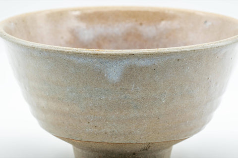 Japanese Matcha Bowl - Beige Drip-Glazed Hatazori-gata Chawan - 450ml