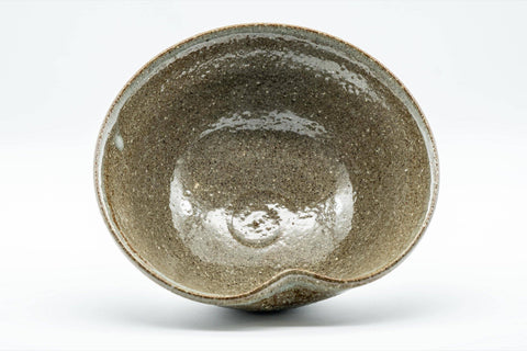 Tezumi — Japanese Matcha Bowl - Drip-Glazed Amikasa-gata Chawan - 250ml — top-down view of the interior