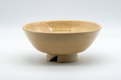 Japanese Matcha Bowl - Beige Hira-gata Hagi-yaki Natsu Summer Chawan - 250ml - Tezumi