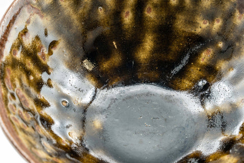 Japanese Matcha Bowl - Drip-Glazed Hira-gata Chawan - 200ml