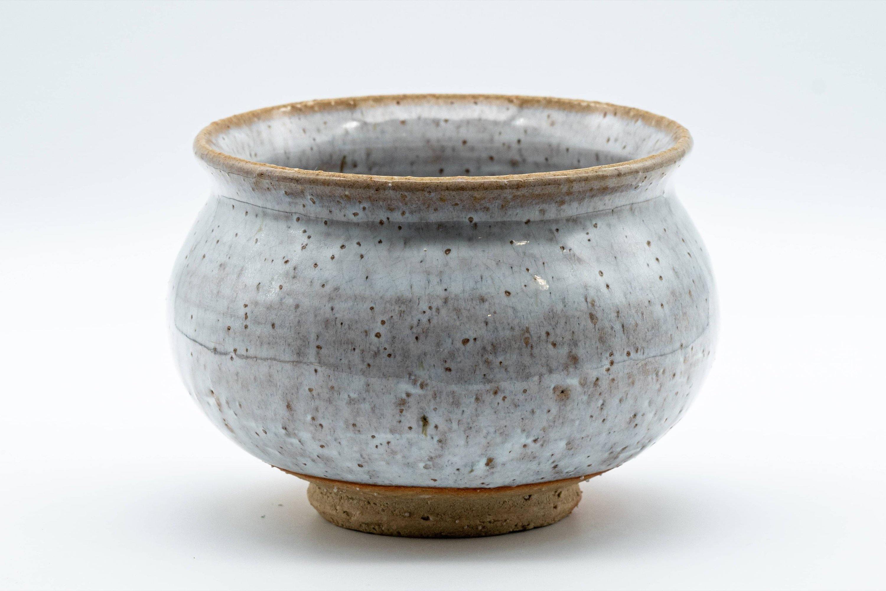 Japanese Kensui - Milky White Glazed Water Bowl - 400ml - Tezumi