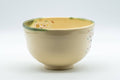 Japanese Matcha Bowl - 宝泉 Hosen Ninsei Cherry Blossom KIyomizu-yaki Chawan - 400ml - angled view showing the interior of the bowl