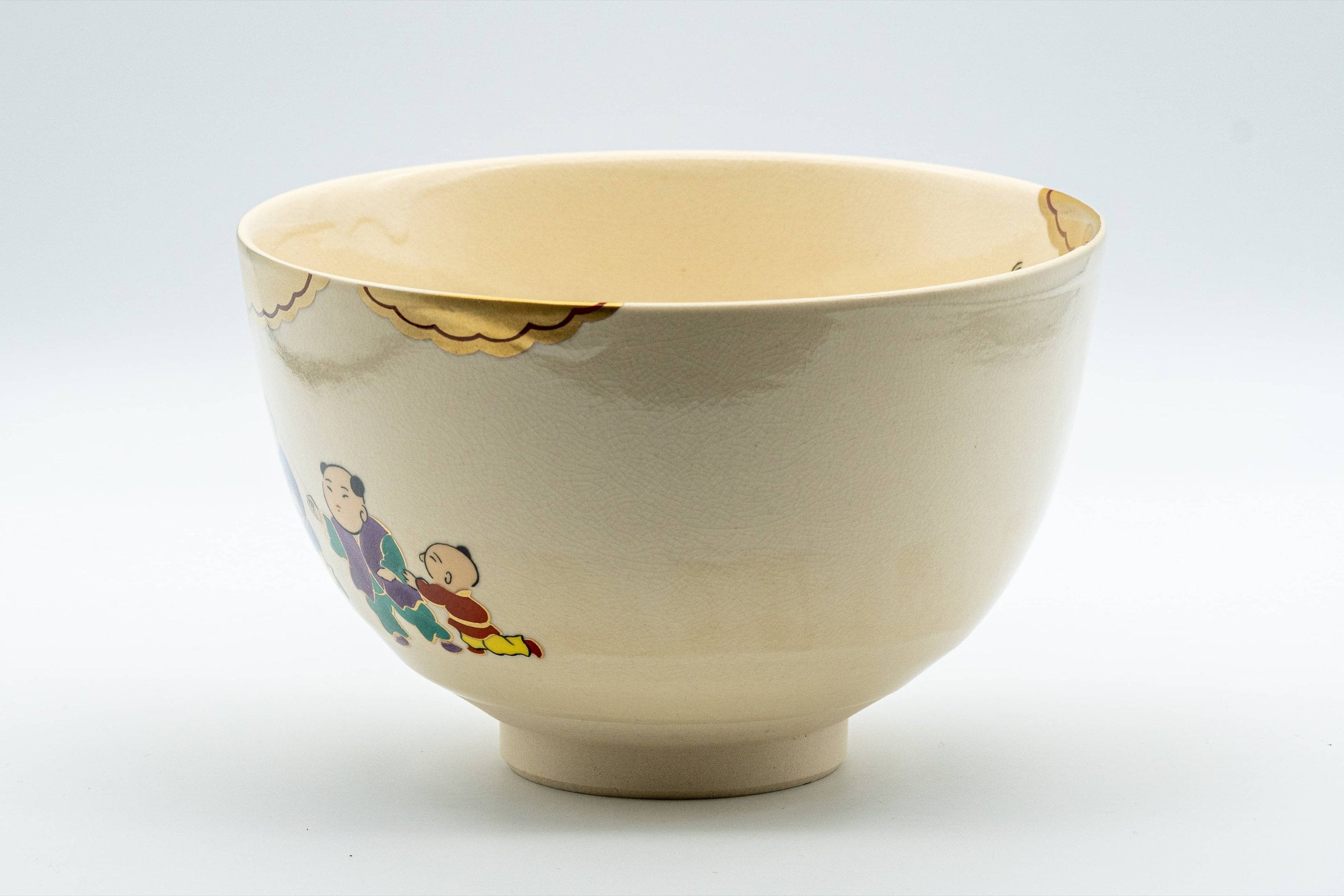 Japanese Matcha Bowl - 郎山 Wan-nari Kyo-yaki Chawan - 450ml