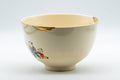 Japanese Matcha Bowl - 郎山 Wan-nari Kyo-yaki Chawan - 450ml - view into the interior well