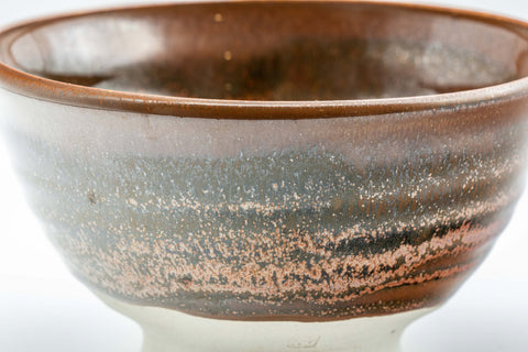 Japanese Matcha Bowl - Red Tenmoku Glazed Sugi-nari Chawan - 350ml