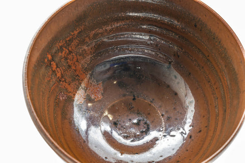 Japanese Matcha Bowl - Red Tenmoku Glazed Sugi-nari Chawan - 350ml