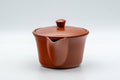 Tezumi — Japanese Houhin - Classic Tokoname-yaki Teapot - 175ml — side view showing the spout