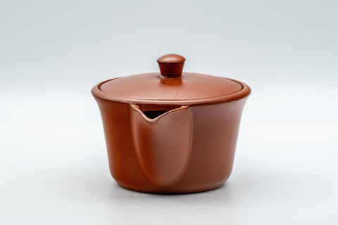 Tezumi — Japanese Houhin - Classic Tokoname-yaki Teapot - 175ml — side view showing the spout
