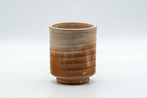 Japanese Teacup - Drip-Glazed Hagi-yaki Yunomi - 170ml - front view from a slightly turned angle