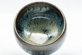 Japanese Teacup - Tenmoku Nagashi Glazed Guinomi - 50ml - top-down view of the interior