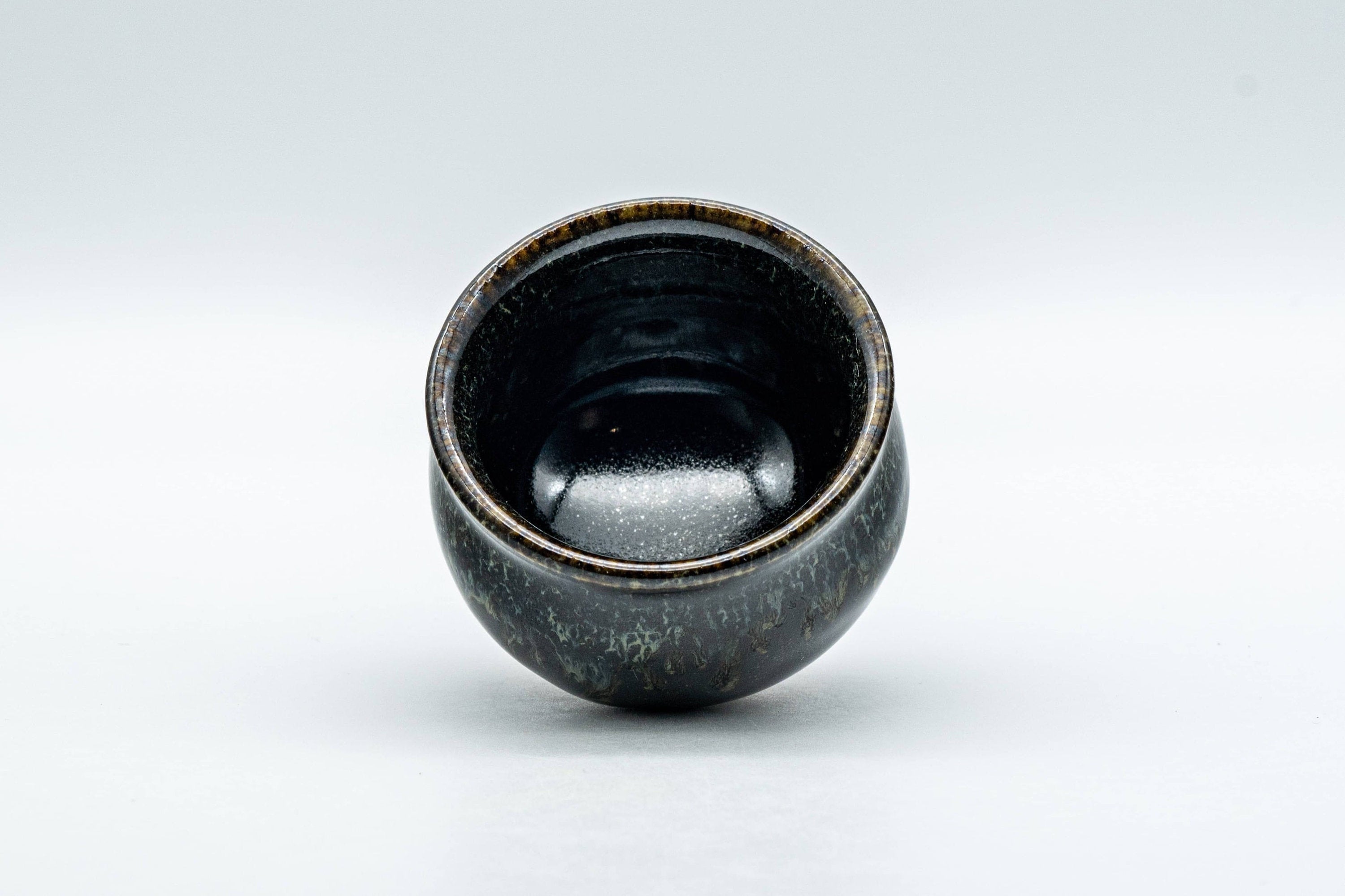 Japanese Teacup - Dojimari-gata Tenmoku Nagashi Glazed Guinomi - 40ml