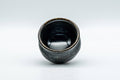 Japanese Teacup - Dojimari-gata Tenmoku Nagashi Glazed Guinomi - 40ml - top-down view of the interior