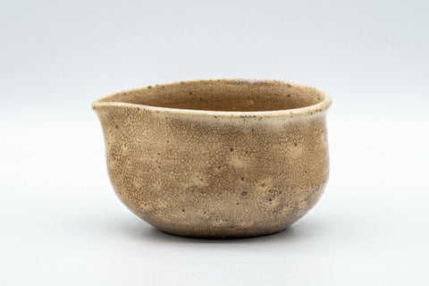 Tezumi — Japanese Katakuchi - Crackle Glazed Hagi-Yaki Water Cooler - 150ml — three-quarter view