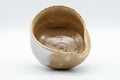 Tezumi — Japanese Katakuchi - Crackle Glazed Hagi-Yaki Water Cooler - 150ml — tipped to show the interior