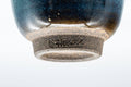 Tezumi — Japanese Teacups - Pair of Blue Turquoise Yunomi - 60ml — inverted showing the foot ring