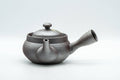 Tezumi — Japanese Kyusu - Classic Banko-yaki Teapot - 220ml — side view with the lid and side handle