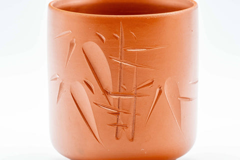Japanese Teacup - Pair of Bamboo Tokoname-yaki Yunomi - 140ml
