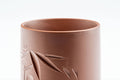 Japanese Teacups - Set of 3 Bamboo Tsutsu-gata Tokoname-yaki Yunomi - 100ml - front view of a single cup
