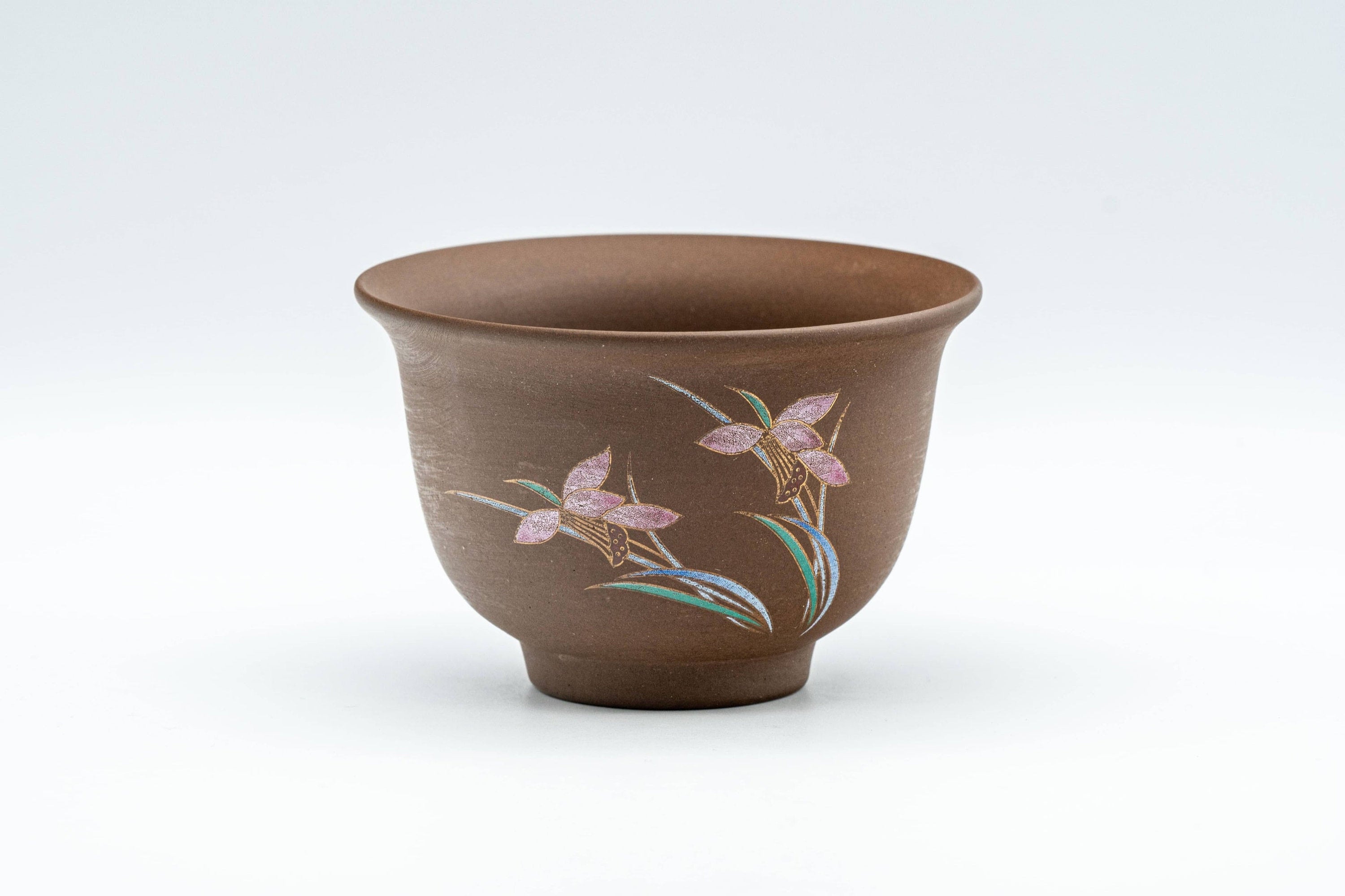 Japanese Teacup - Floral Stoneware Yunomi - 130ml