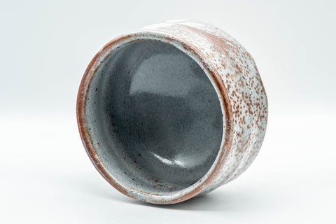 Japanese Matcha Bowl - Tall Yuzuhada Shino Glazed Hantsutsu-gata Chawan - 500ml