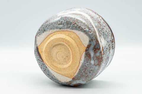 Japanese Matcha Bowl - Tall Yuzuhada Shino Glazed Hantsutsu-gata Chawan - 500ml