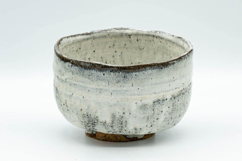 Tezumi — Japanese Matcha Bowl - Wabi-Sabi White Glazed Chawan - 400ml — front view