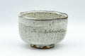 Tezumi — Japanese Matcha Bowl - Wabi-Sabi White Glazed Chawan - 400ml — front view from another angle