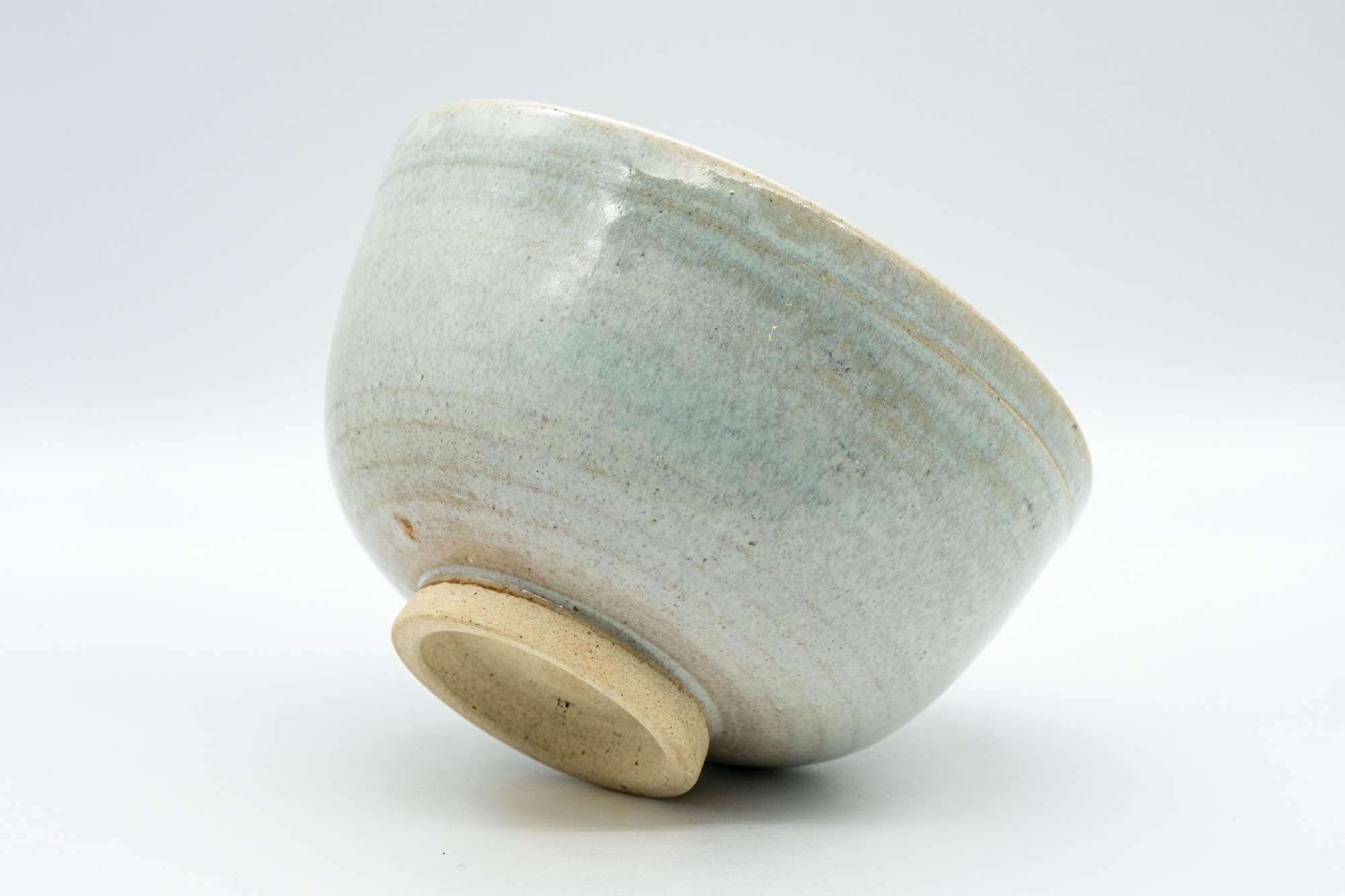 Japanese Matcha Bowl - White Drip-Glazed Chawan - 400ml - Tezumi