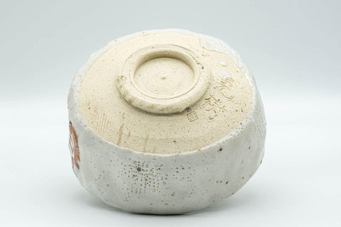 Japanese Matcha Bowl - White Shino Glazed Wabi-Sabi Chawan - 300ml - Tezumi