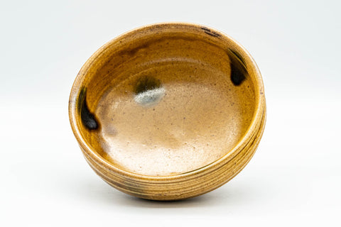Japanese Matcha Bowl - Ki-Seto Uniquely Shaped Chawan - 300ml - top-down view showing the glazed interior