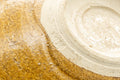 Japanese Matcha Bowl - Ki-Seto Uniquely Shaped Chawan - 300ml - closeup of the underside showing the foot ring