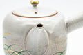 Tezumi — Japanese Kyusu - Grey Glazed Gold Decorated Debeso Teapot - 350ml — side profile showing the spout and handle