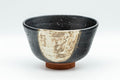 Japanese Matcha Bowl - Beige and Black Ido-gata Stoneware Chawan - 400ml - Tezumi