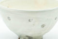Tezumi — Japanese Matcha Bowl - Sugi-nari Chrysanthemums White Chawan- 400ml — tipped to show the interior